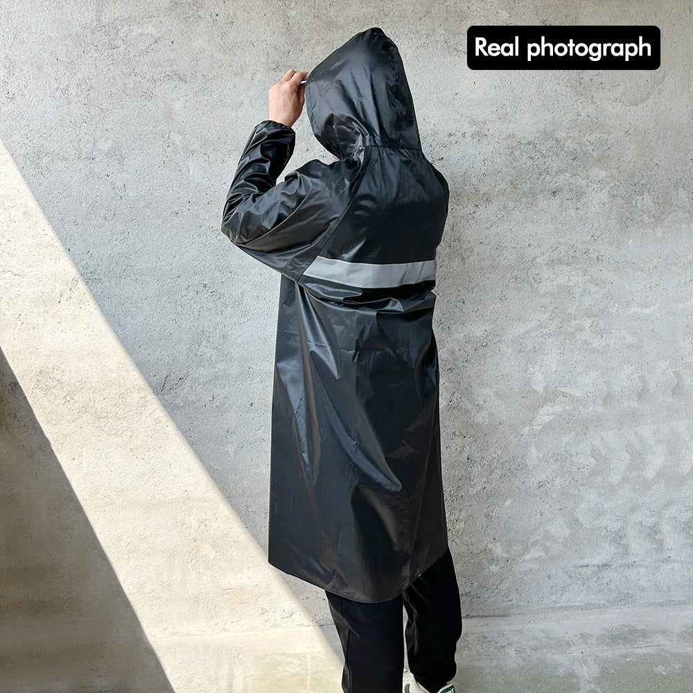 Drune | Schwarze Regenjacke für Erwachsene - Wasserdicht & atmungsaktiv für den Outdoor-Einsatz