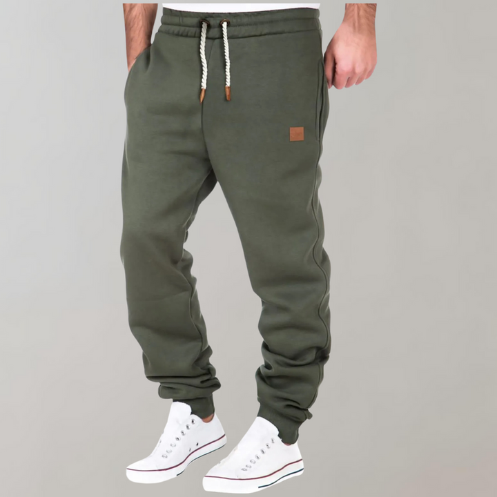 Drune | Sweatpants Bequemer Schnitt Baumwollmischung Kordelzugbund Gerippte Bündchen