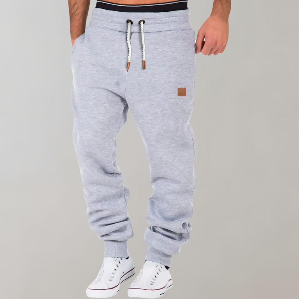 Drune | Sweatpants Bequemer Schnitt Baumwollmischung Kordelzugbund Gerippte Bündchen