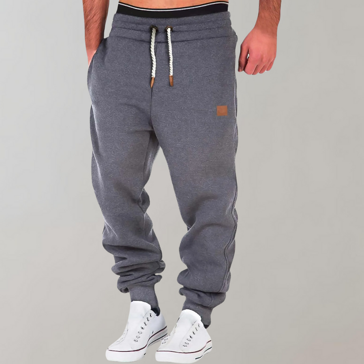 Drune | Sweatpants Bequemer Schnitt Baumwollmischung Kordelzugbund Gerippte Bündchen