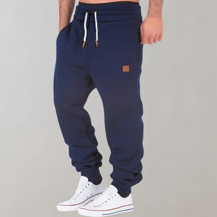 Drune | Sweatpants Bequemer Schnitt Baumwollmischung Kordelzugbund Gerippte Bündchen