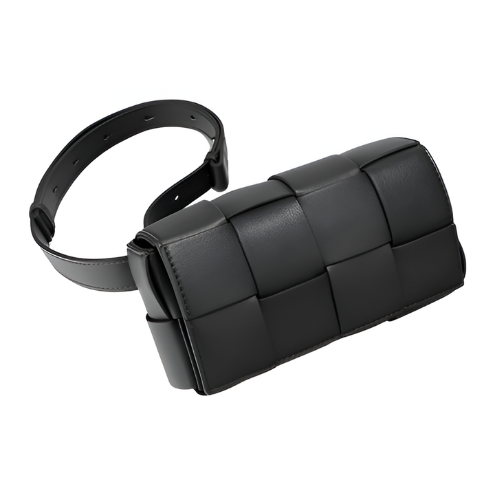 Drune - Geblockte Umhängetasche Vegan Leder Damen | Geflochtene Tasche Frauen