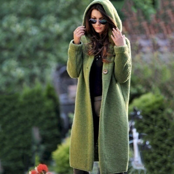 Drune | Hooded Strickjacke Baumwolle Polyester Mischung