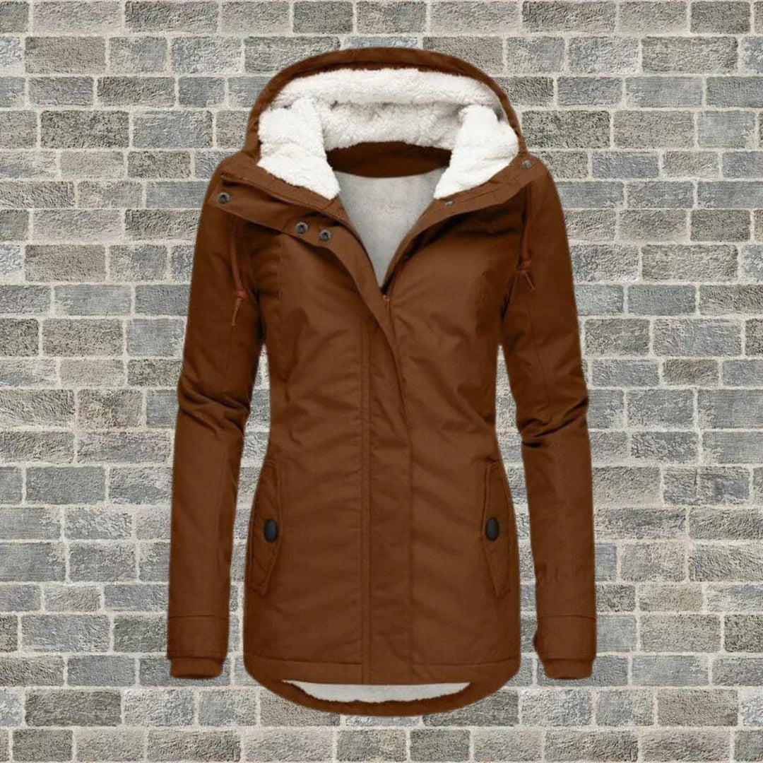 Drune | Hooded Wintermantel mit Taschen Für Frauen