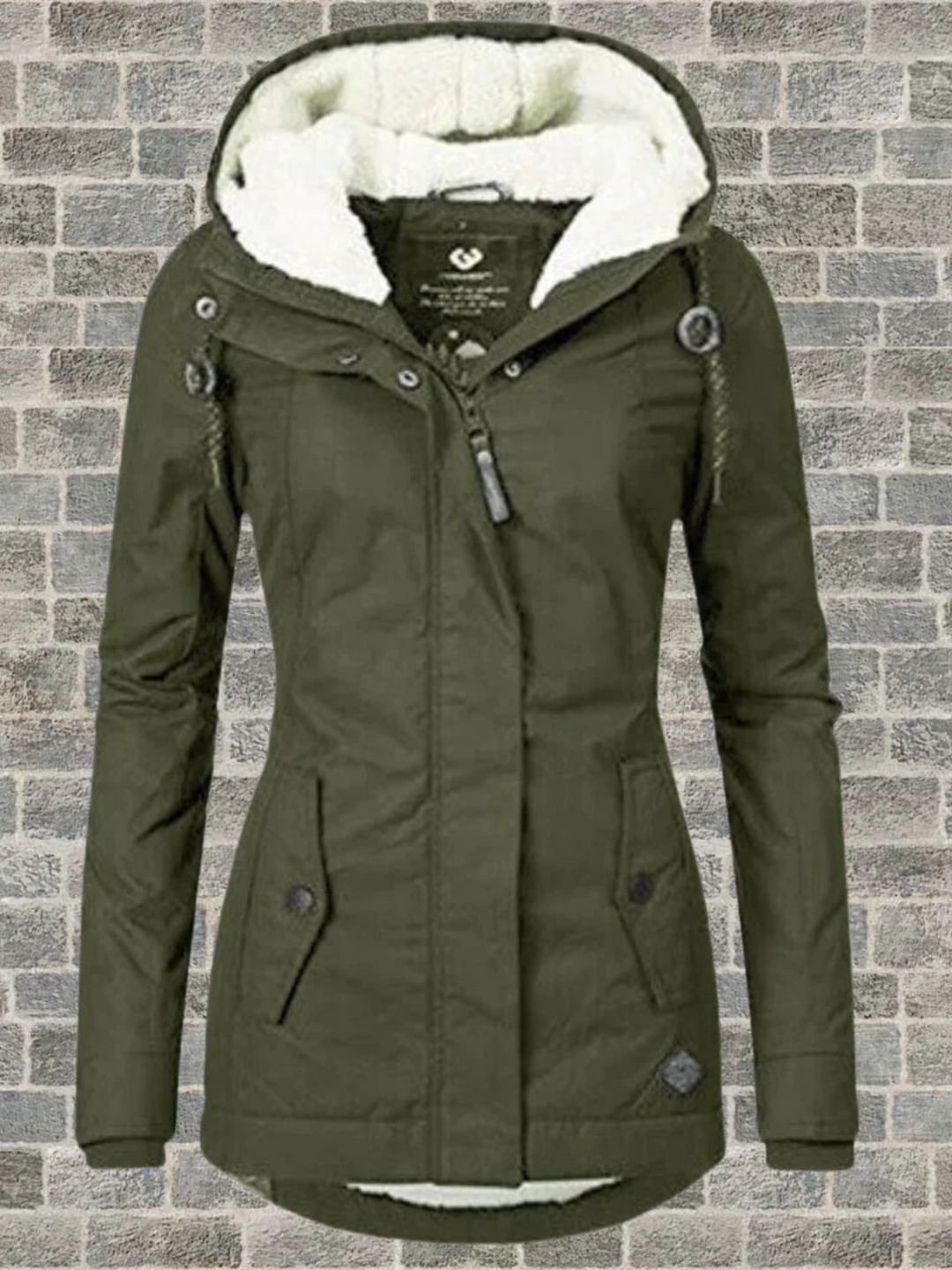 Drune | Hoodie-Wintermantel für Damen - Normale Passform