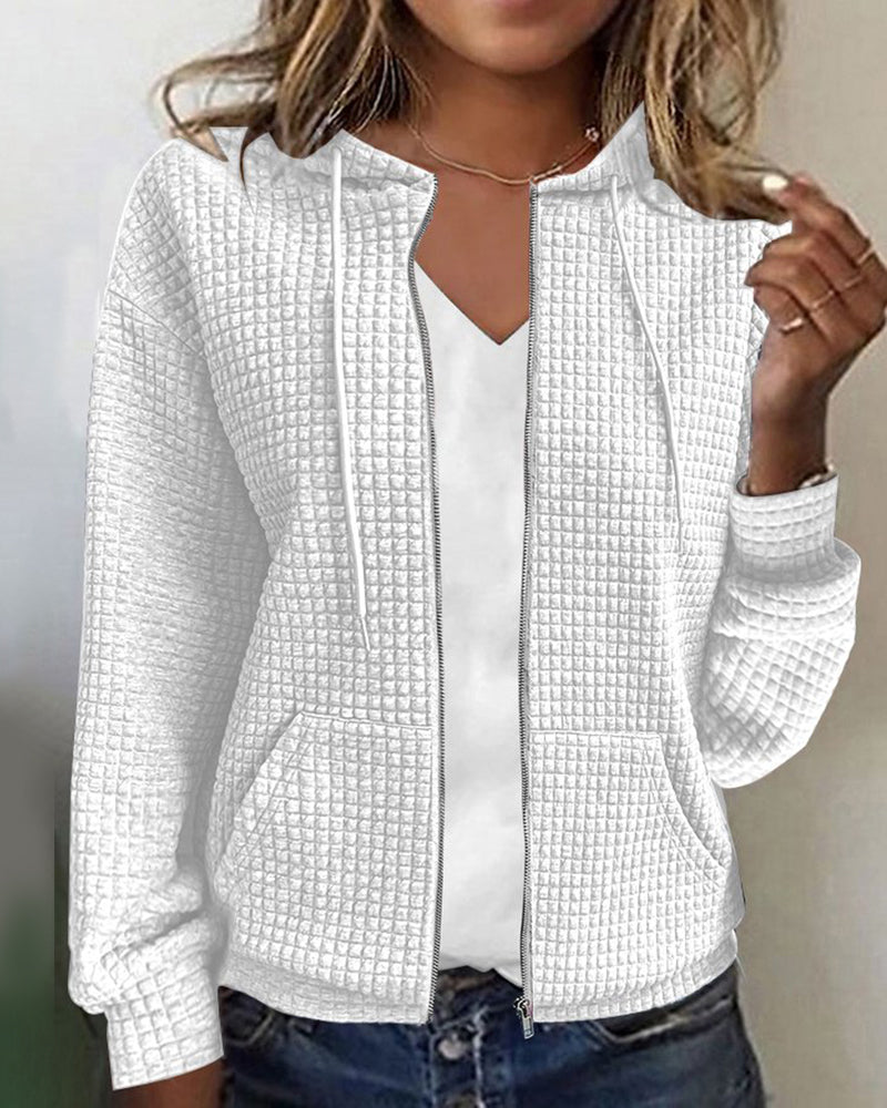 Drune | Damen Freize Jacket mit Reißverschluss & Taschen