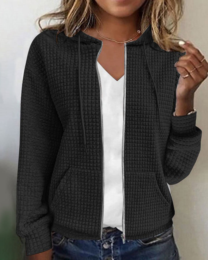 Drune | Damen Freize Jacket mit Reißverschluss & Taschen