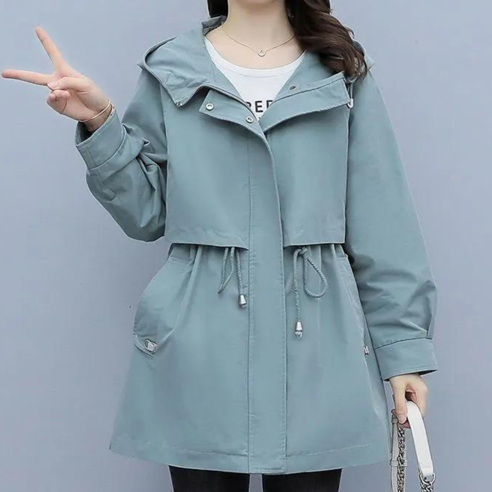 Drune | Warme Kapuzenjacke mit Schnürung für Damen im Herbst