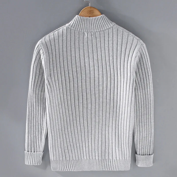Strickjacke aus Merinowolle mit Reißverschluss