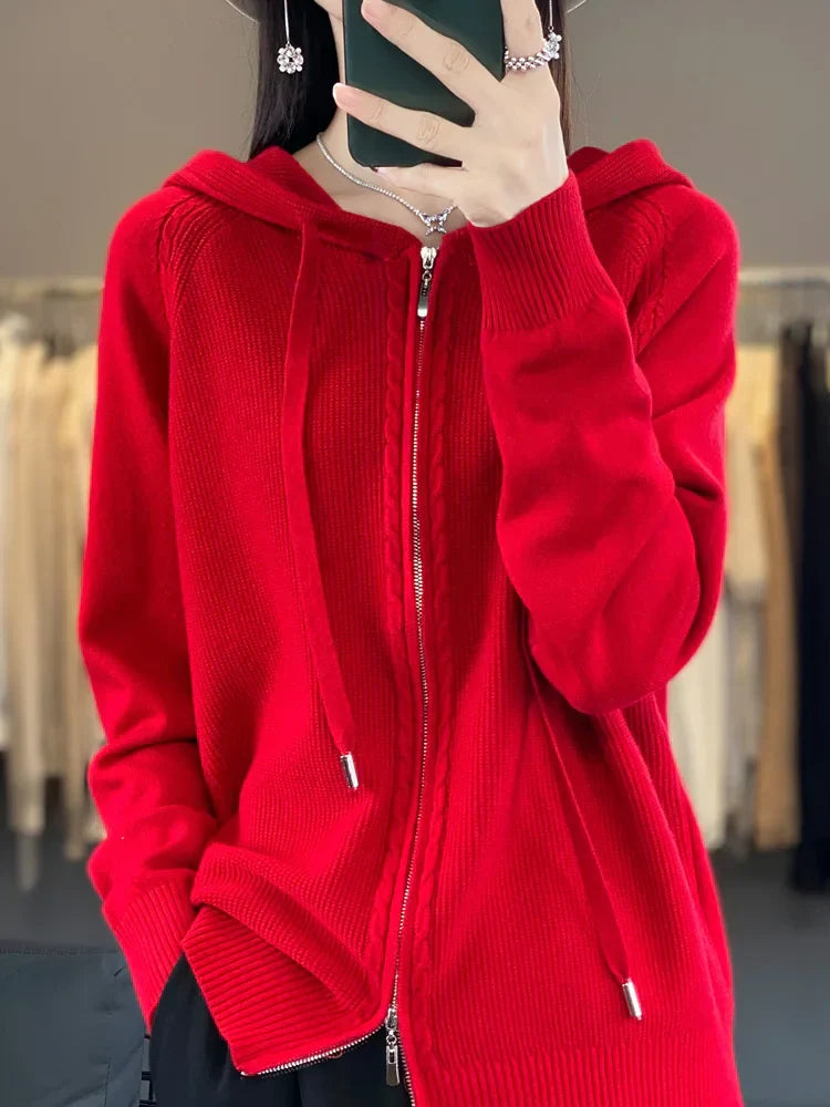 Drune | Luxuriöser Kapuzen-Cardigan