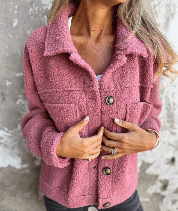 Drune | Button-Up Sherpa Jacke - Weich und Warm - Übergröße - Freizeitkleidung