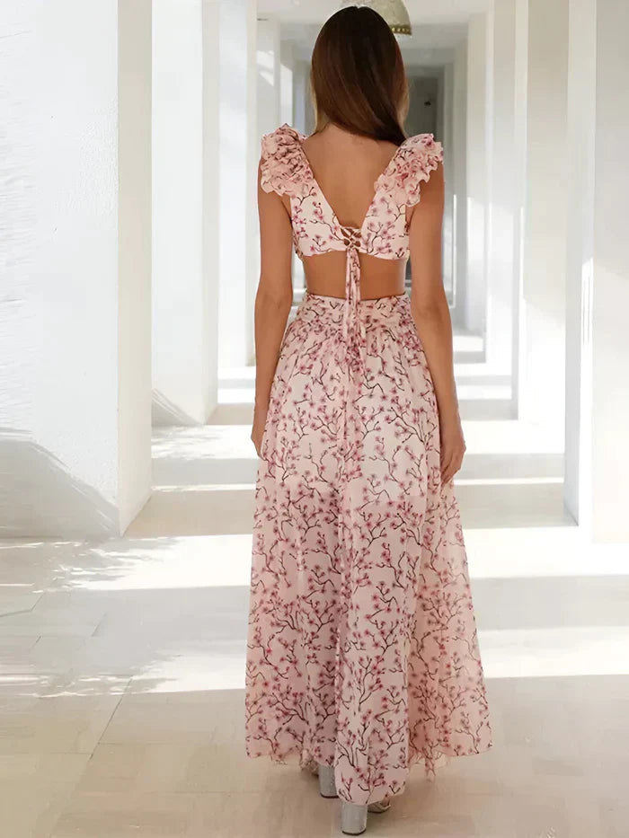 Drune | Elegantes und Gerafftes Maxikleid