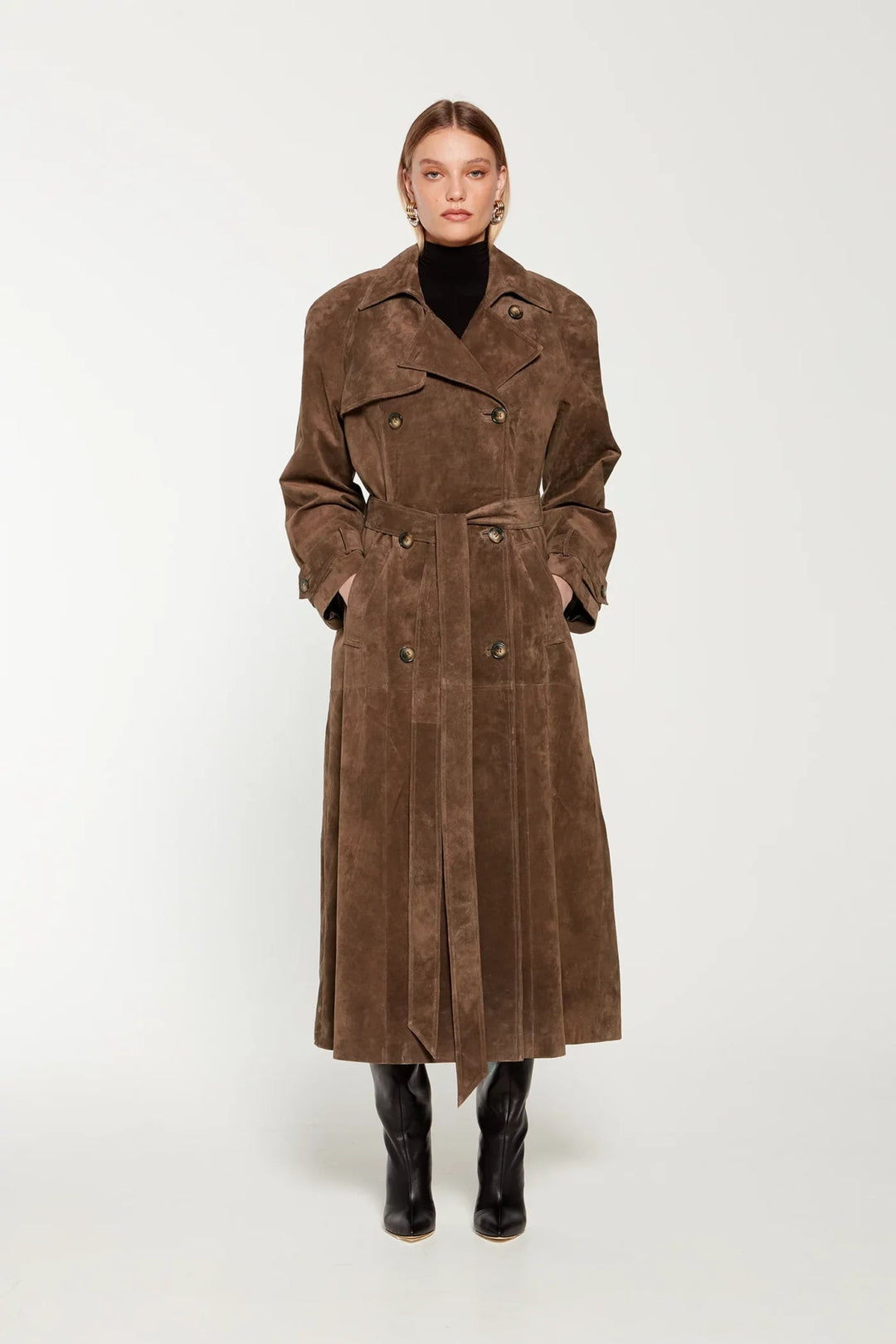 Drune | Damen-Wintermantel aus Kunstwildleder