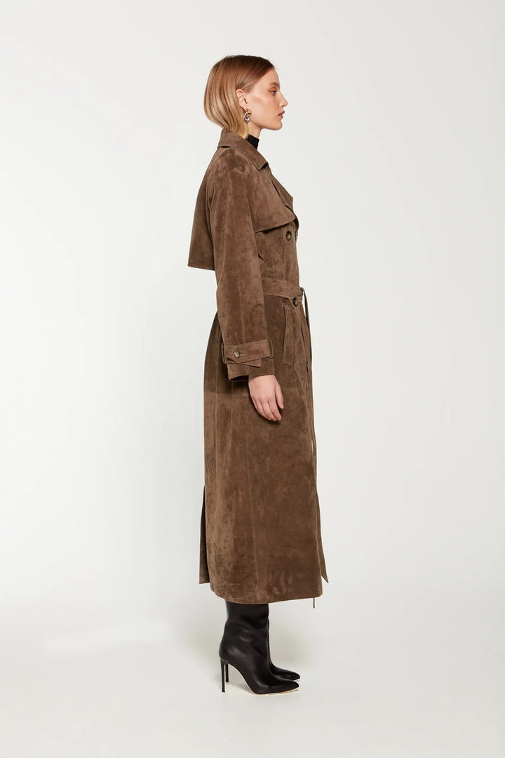 Drune | Damen-Wintermantel aus Kunstwildleder