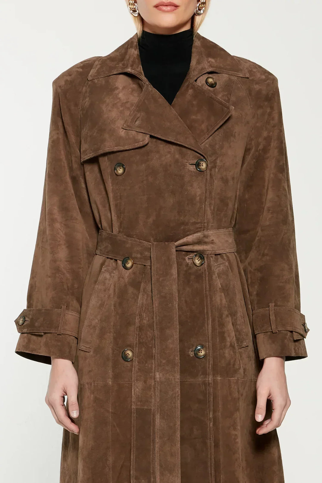 Drune | Eleganter Wildleder Trench Coat