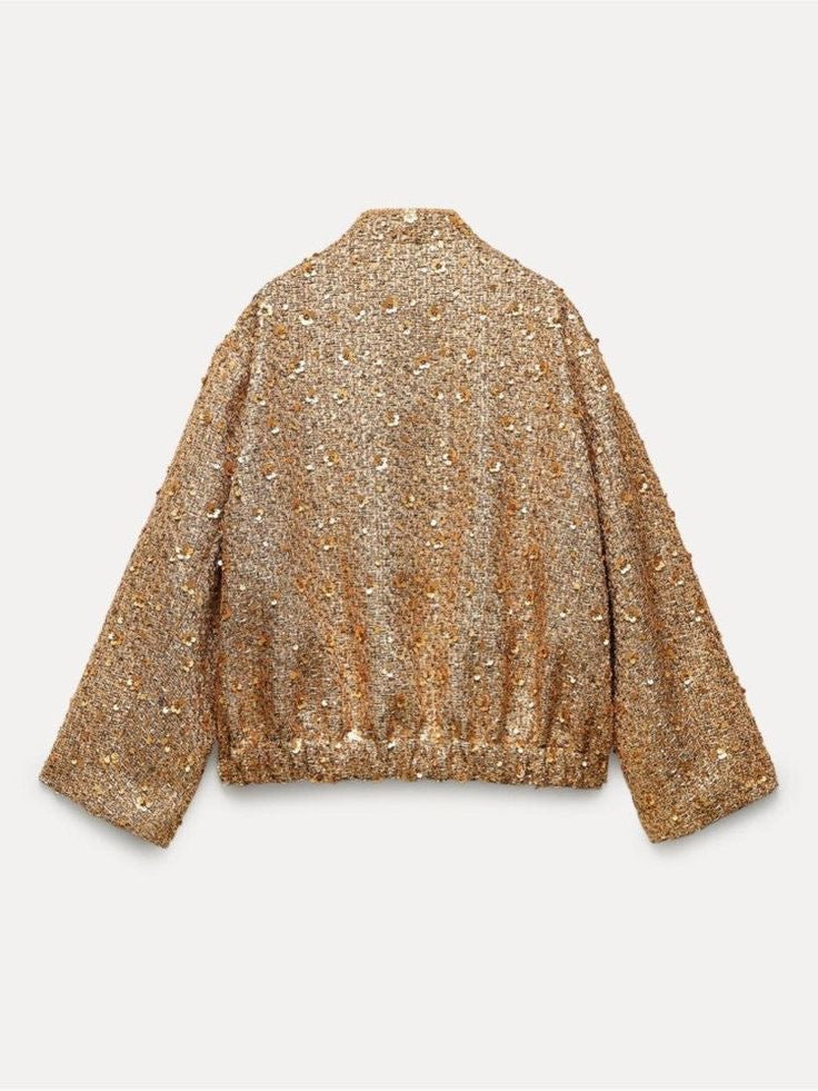 Drune | Paillettenjacke Glänzender Look Elegante Aussage
