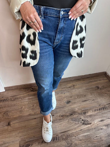 Drune Jeans mit elastischem Bund dunkelblau