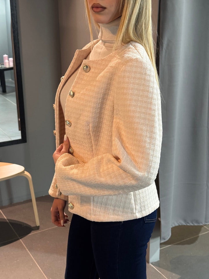 Drune | Exklusive Tweedjacke mit Perlenknöpfen Klassisch und Sophistisch