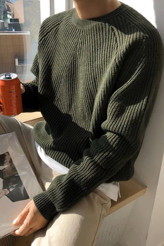 Drune | Eleganter gerippter Pullover für Männer