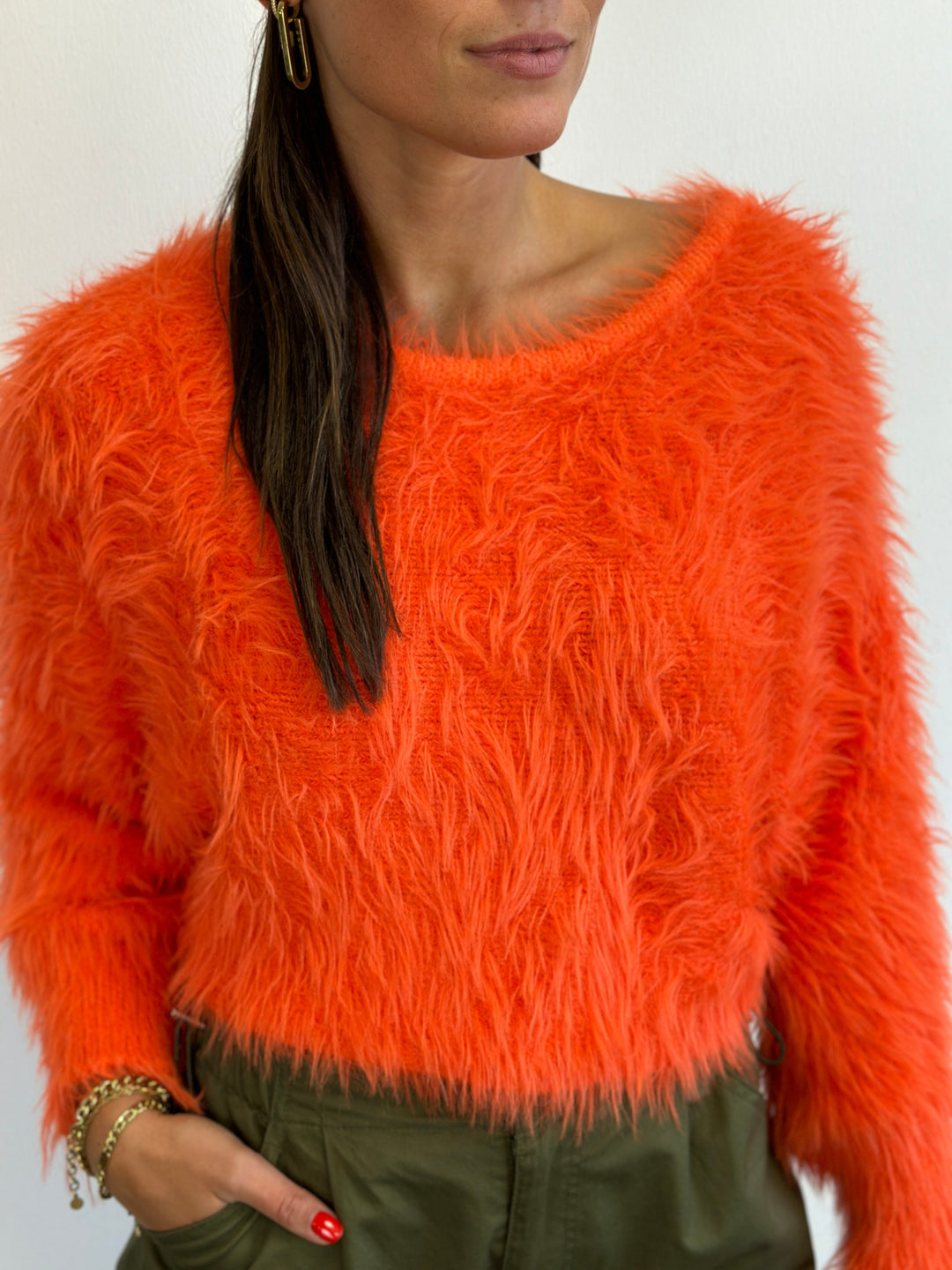 Drune | Haariger Strickpullover
