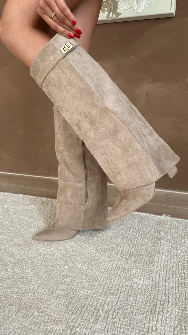 Drune | Hochwertige kniehohe Stiefel aus Wildleder