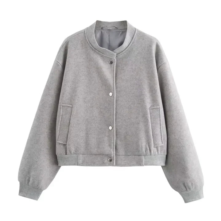 Drune | Langärmliger Strickpullover für Frauen Mit Knopf Unten