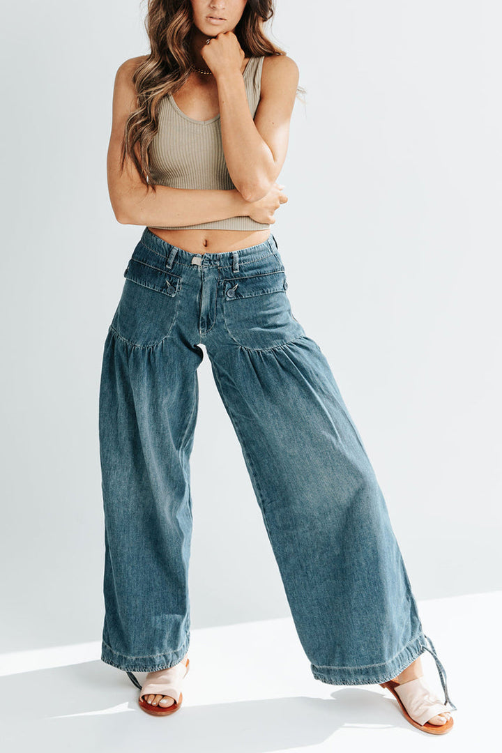 Drune | Taschen Schnürung Ballon Jeans