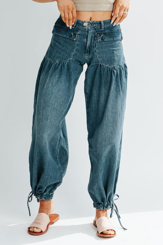 Drune | Taschen Schnürung Ballon Jeans
