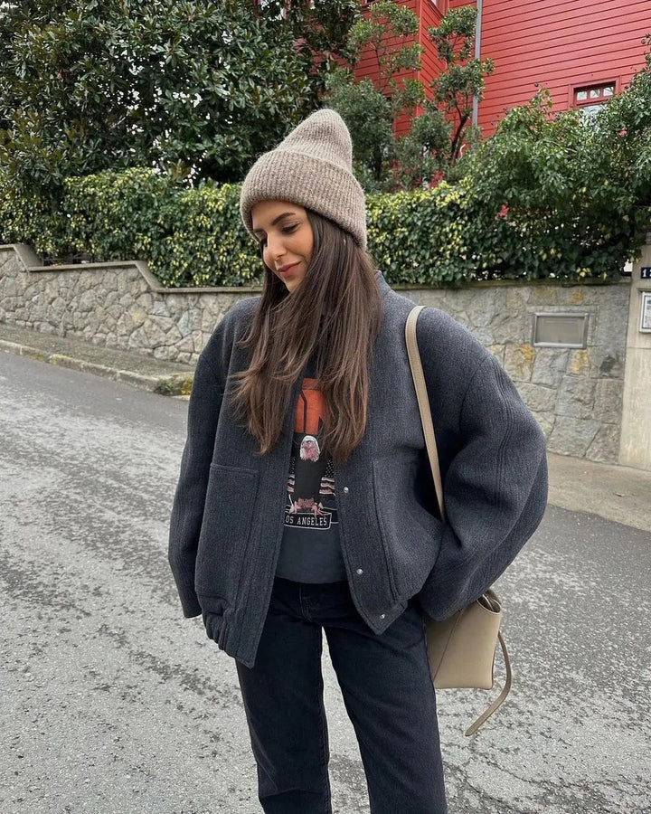 Drune | Tweed Bomber Oversized - Bestseller Herbstjacke