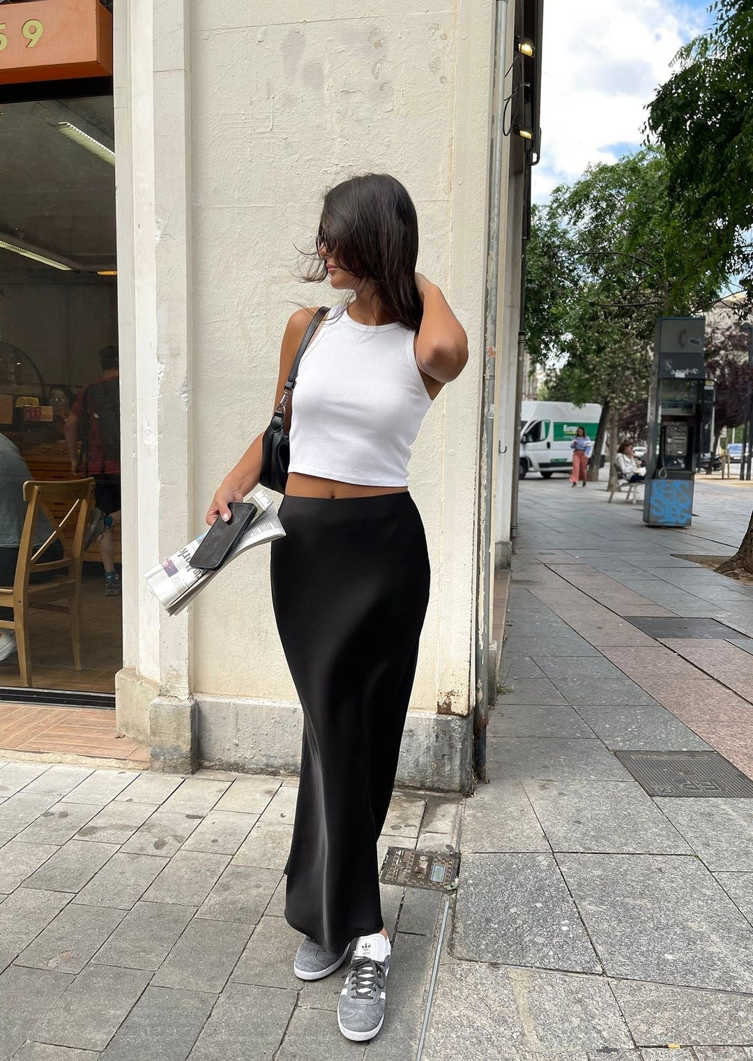 Drune | Satin Maxirock Für Damen