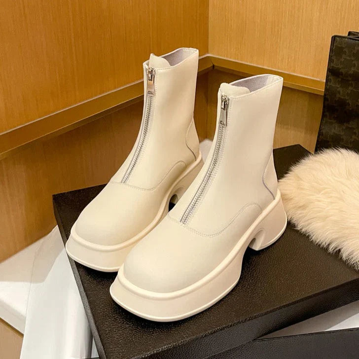 Drune | Echtes Leder Modefell Winterstiefel