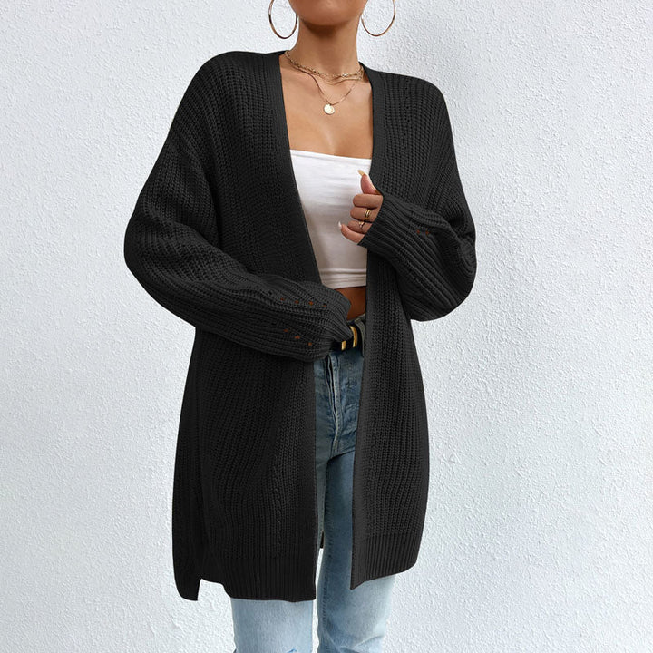 Drune | Einfarbige Elegante Strickjacke Mit Taschen