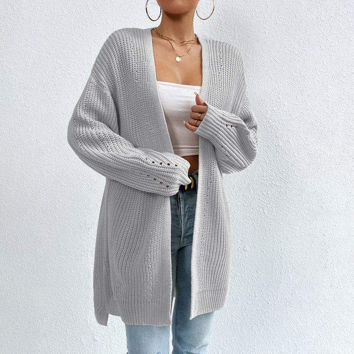 Drune | Einfarbige Elegante Strickjacke Mit Taschen