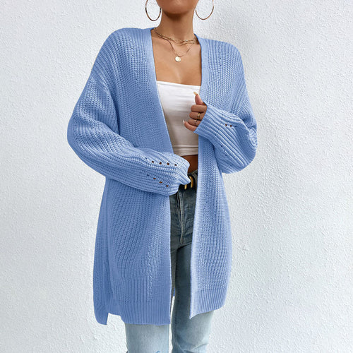 Drune | Einfarbige Elegante Strickjacke Mit Taschen