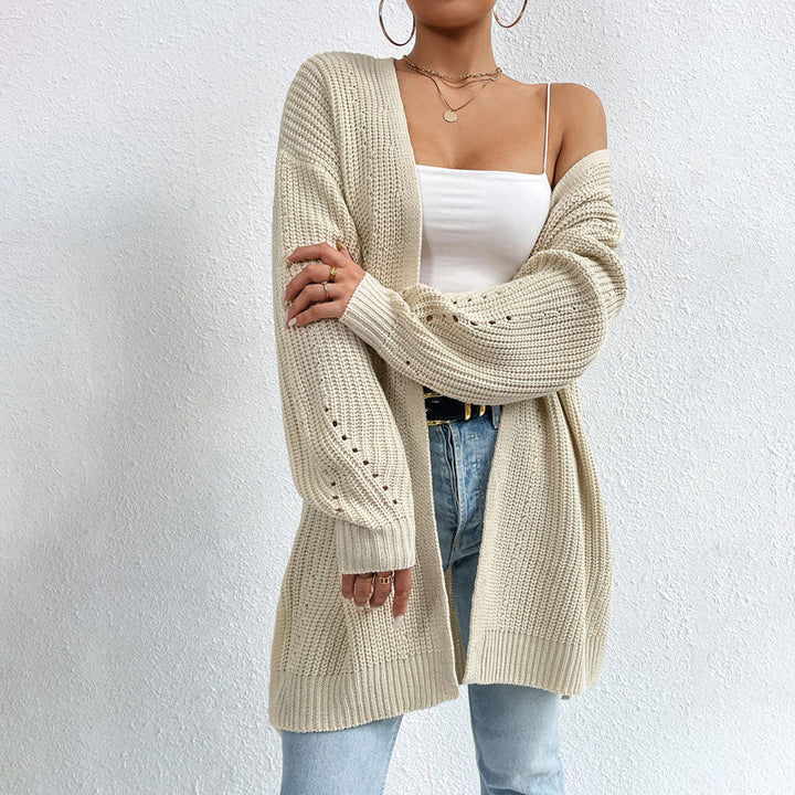 Drune | Einfarbige Elegante Strickjacke Mit Taschen