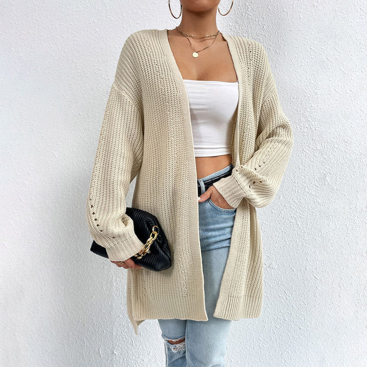 Drune | Einfarbige Elegante Strickjacke Mit Taschen