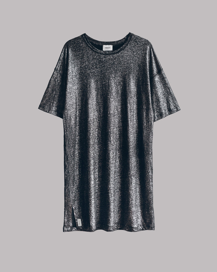 Drune | Das dunkel glitzernde Leinenkleid