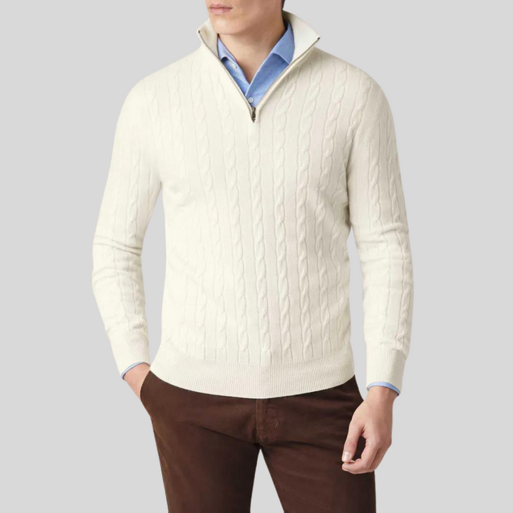 Drune | Hochwertiger Herren-pullover mit Reißverschluss