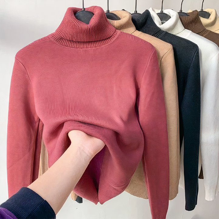 Drune - Rollkragenpullover mit Samtfutter