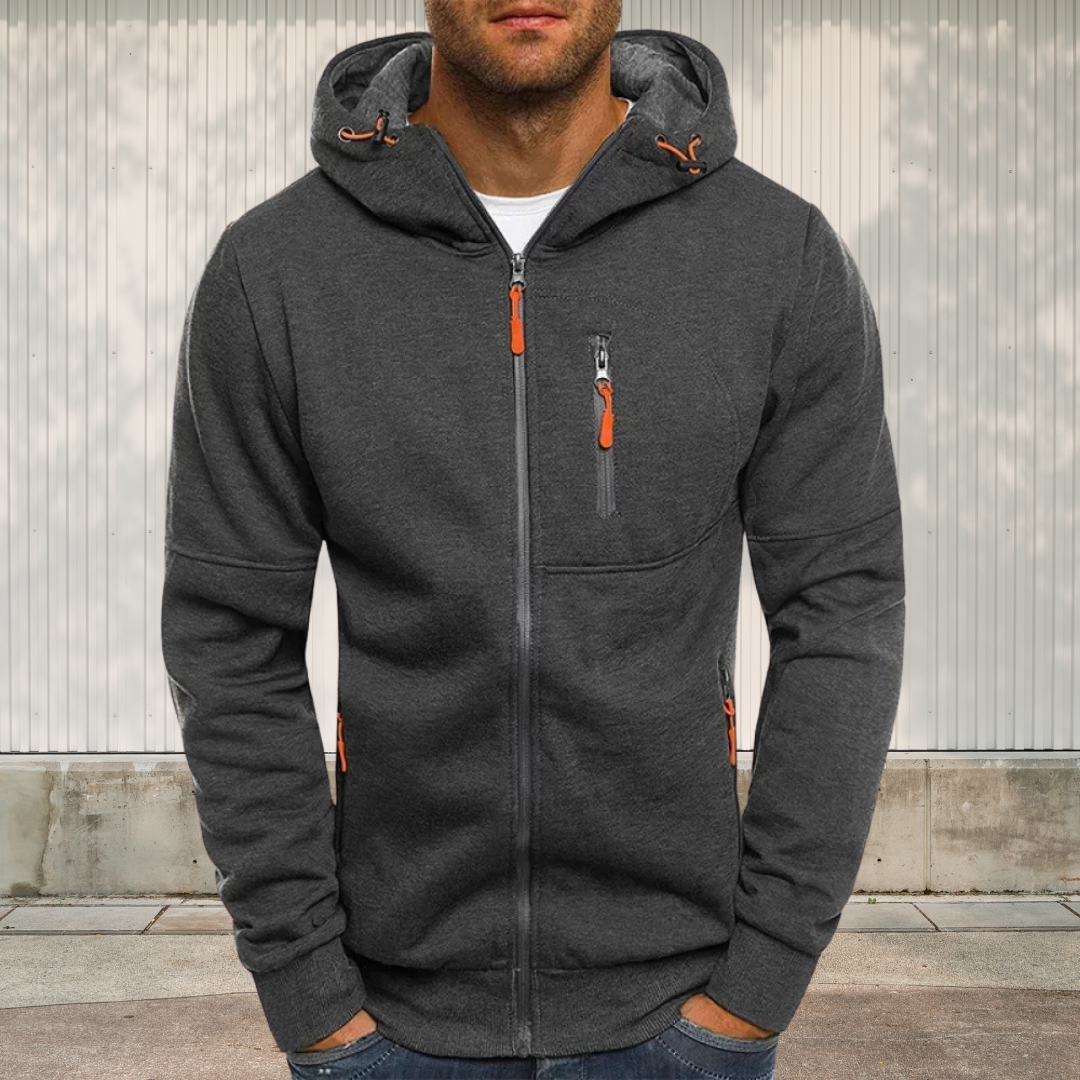 Drune | Sportliche Herren Kapuzenjacke mit Reißverschluss