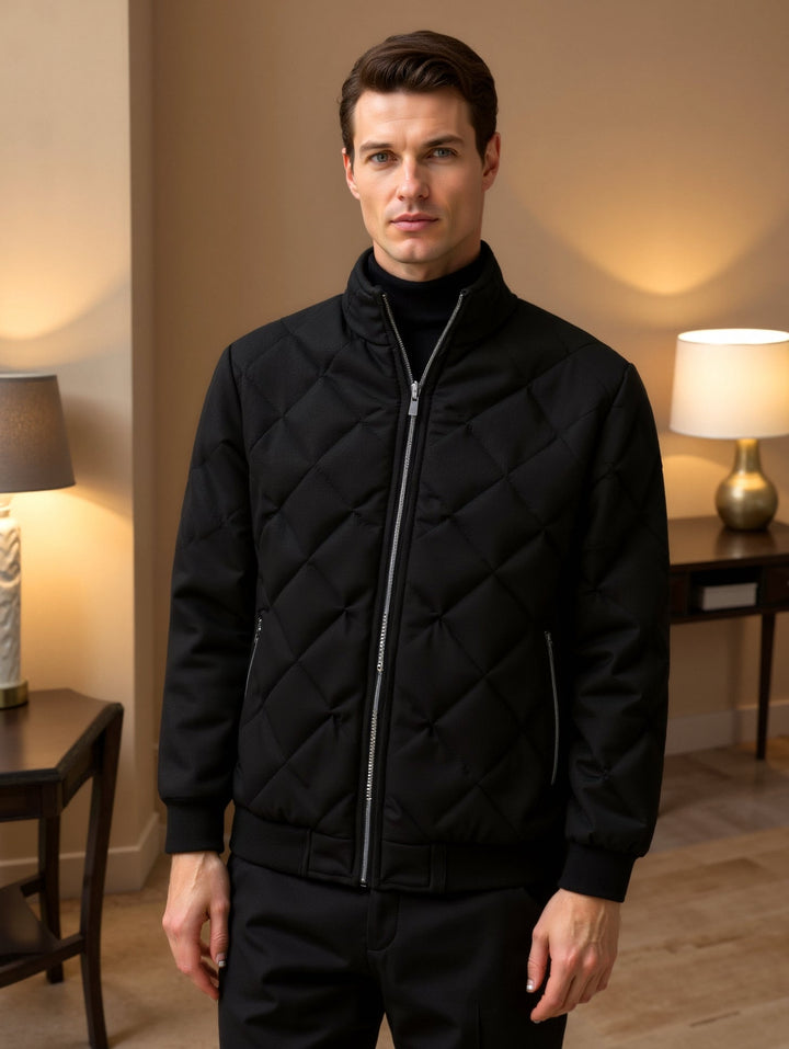 Drune | Herren Winterjacke mit klassischer Passform und vorderem Reißverschlussverschluss