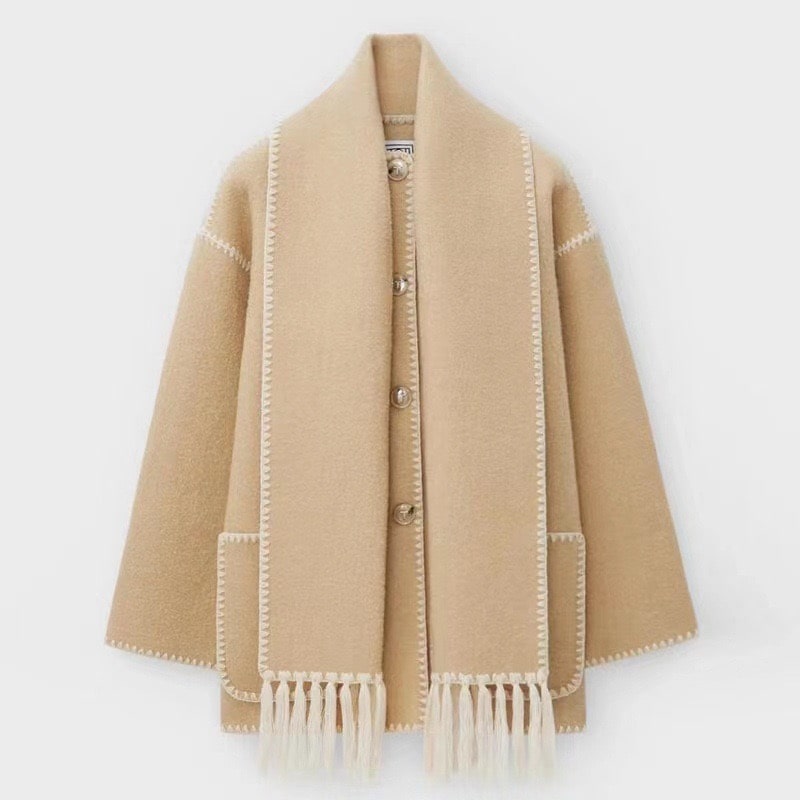 Drune | Warmen Wollmantel für Damen - Grau - Elegant und stilvoll