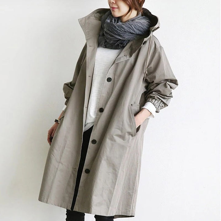 Drune | Eleganter Trenchcoat Einfarbiger Mantel für jede Saison