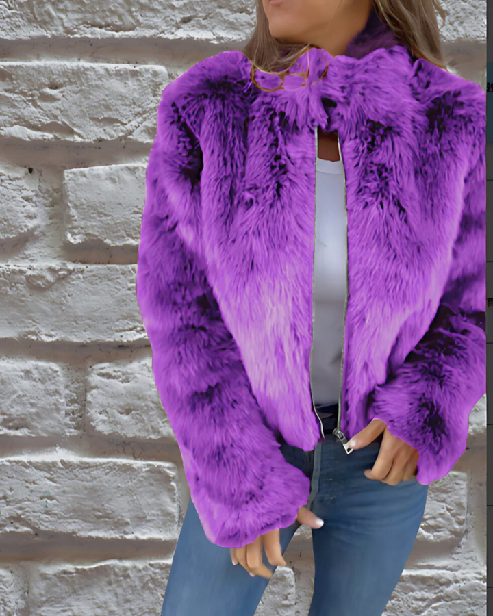 Drune | Damen Samtjacke Weicher Plüschstoff