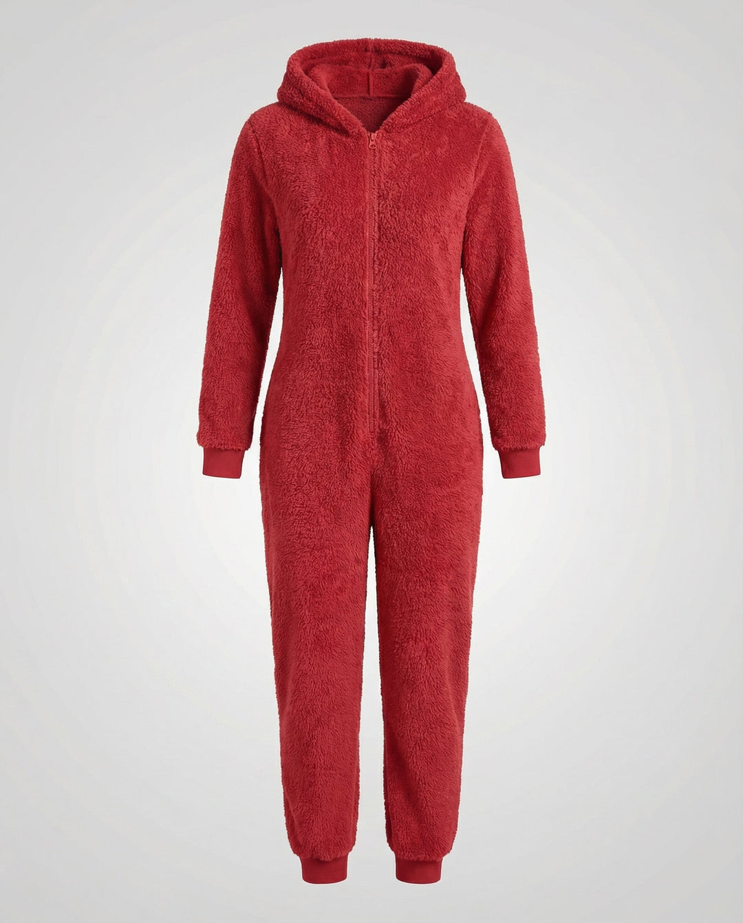 Damen Teddy Fleece Overall Kapuze | Drune