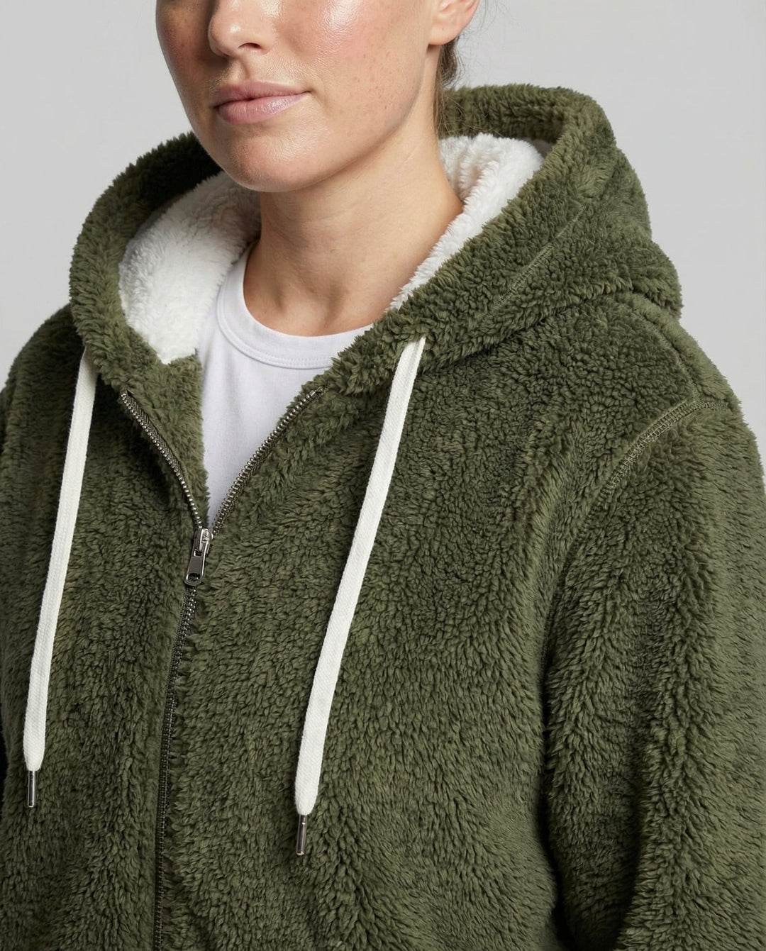 Übergroße Teddyjacke Damen | Drune