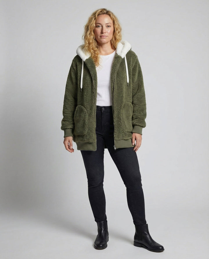 Übergroße Teddyjacke Damen | Drune