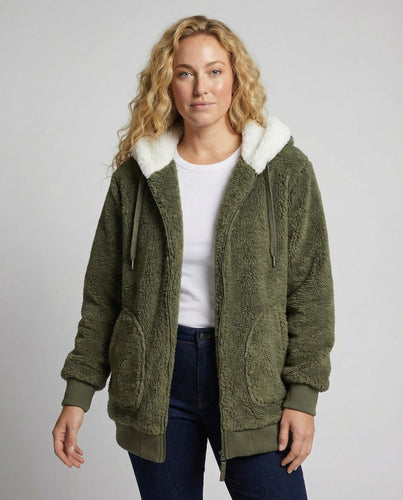 Übergroße Teddyjacke Damen | Drune