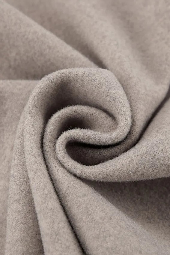 Drune | Solid Braun Langarm Knopfjacke