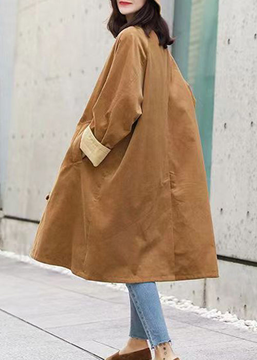 Drune | Khaki Knopf Taschen Patchwork Corduroy Mäntel